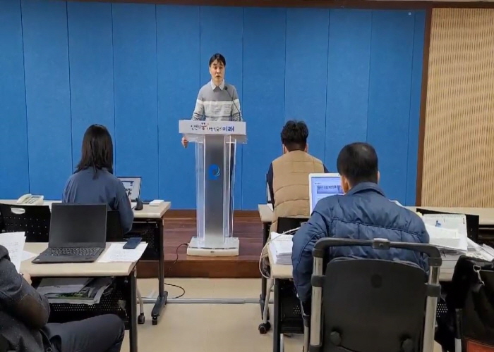 ▲27일 인천지하도상가 바상대책위가 인천시청 브림핑룸에서 기자회견을 열었다.