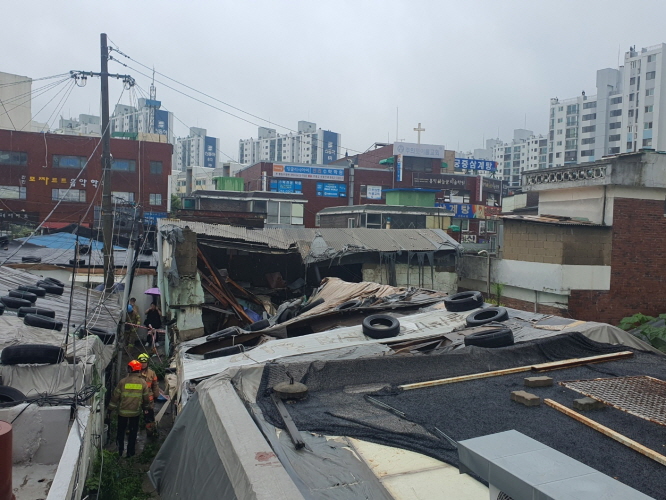 ▲학익동 공가주택 침수피해