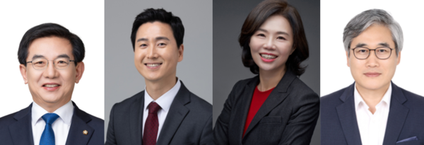 사진 왼쪽부터 정일영 의원, 김기흥 전 대통령실 부대변인, 민현주 전 당협위원장, 김진용 전 인천경제청장. 인천뉴스