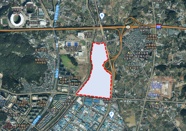 남촌산업단지 조성사업 위치도. 인천뉴스DB