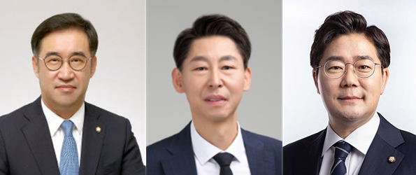 사진 왼쪽부터 맹성규 의원, 이훈기 당선인, 박찬대 의원. 인천뉴스DB