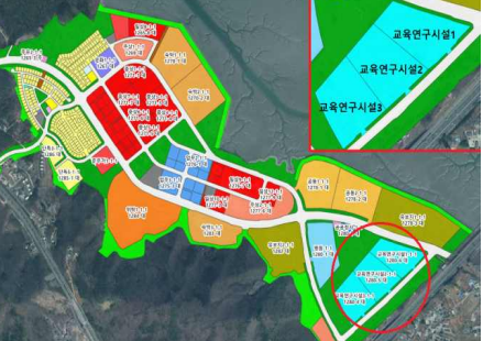 인천시 중구 운북동 1280-4~6번지 일원 교육연구용지 2만9천 평. 인천경제청 포토