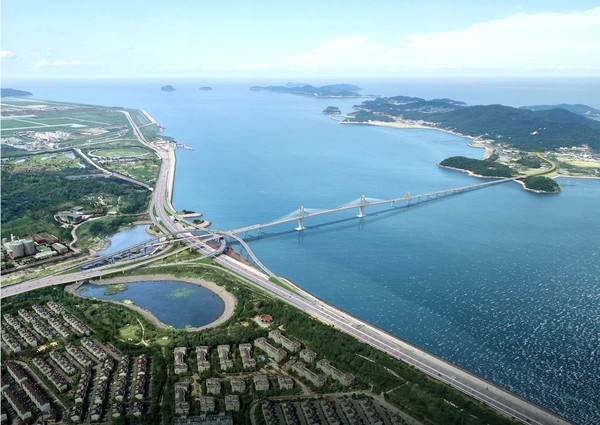 ‘영종~신도 평화도로’교량 조감도. 옹진군 포토