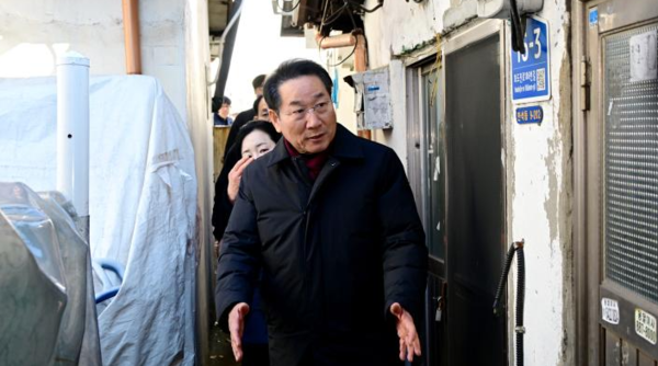 동절기 취약계층 한파 점검에 나선 유정복 인천시장. 인천시 포토