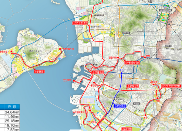 제2차 도시철도망구축계획(안). 인천시 포토