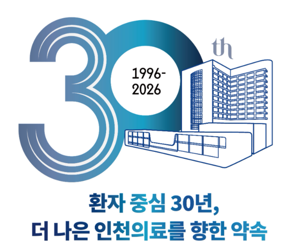 개원 30주년 기념 엠블럼과 슬로건. 인하대병원 제공