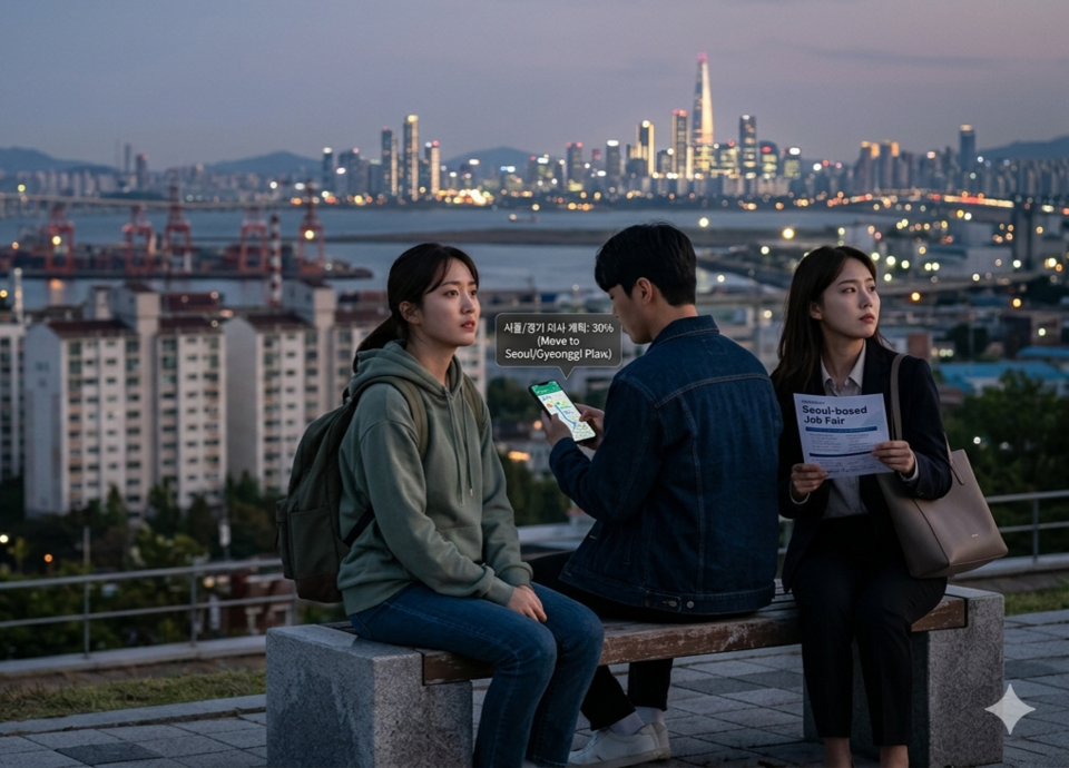 인천 지역 청년의 약 30%가 다른지역으로 이사 의향이 있는 것으로 나타났다. 사진은 기사의 이해를 돕기 위한 AI생성 이미지. Gemini 포토.